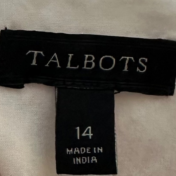 Talbots Sz 14 XL Sheath Shift Dress White Eyelet Embroidered Slvlss Coastal CHIC - Picture 4 of 5